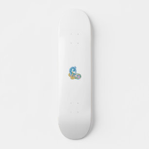 Skateboard Point, Sherpa Blue, Design de sable doré