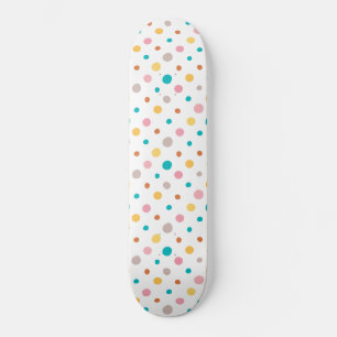 Skateboard Points d'aquarelle multicolore