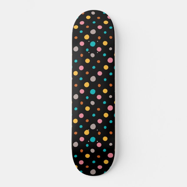 Skateboard Points d'aquarelle multicolore 2 (Recto)