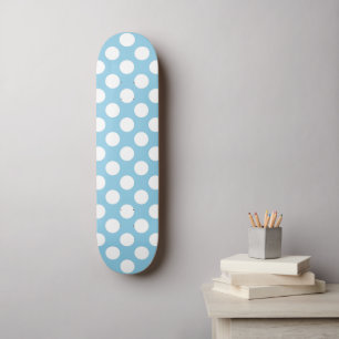Skateboard Pois Bleus, Motif Pointe Polka, Points, Pointe