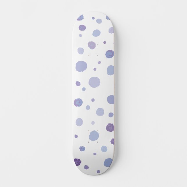 Skateboard pois peint à la main (Recto)