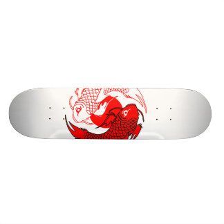 Skateboard Poisson Koi : point rouge