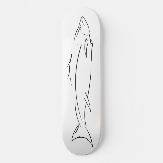 Skateboard Poisson noir (Recto)