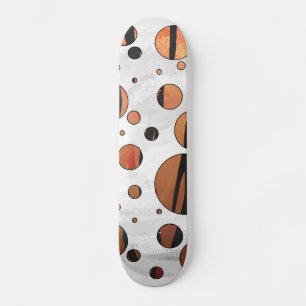 Skateboard Polis Dot Tiger Hot orange et noir