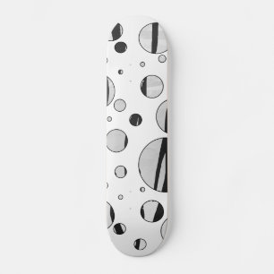 Skateboard Polka Dot Tiger noir et blanc
