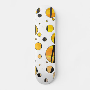 Skateboard Polka Dot Tiger noir et orange