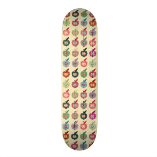 Skateboard Pommes mignonnes dans le rétro style