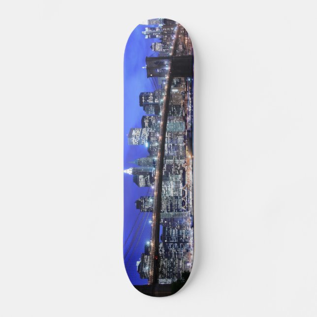 Skateboard Pont de Brooklyn et horizon de Manhattan (Recto)