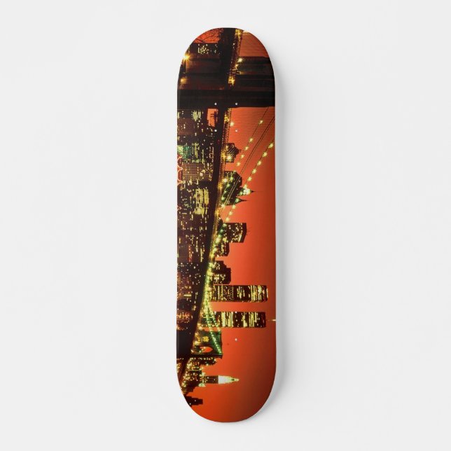 Skateboard Pont de Brooklyn la nuit (Devant)