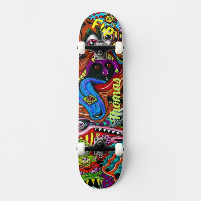 Skateboard Pont psychédélique pour les planchistes (Recto)