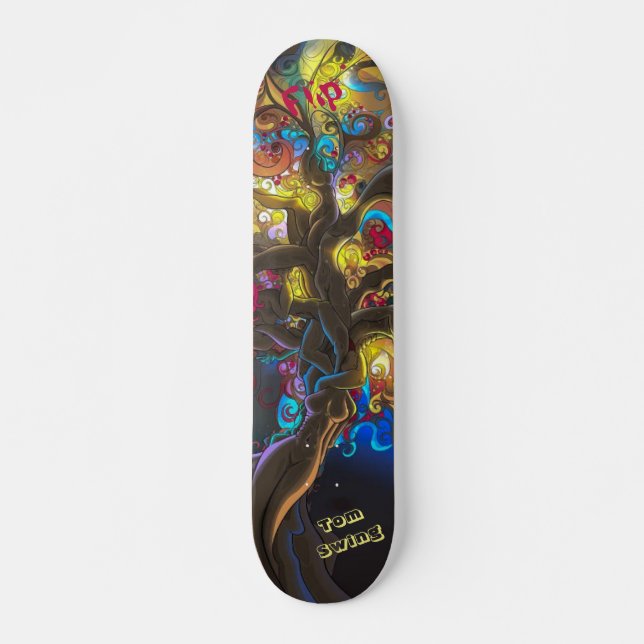 Skateboard Pont psychédélique pour les planchistes (Devant)