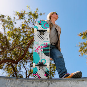 Skateboard Pop Art 90's Pateboard géométrique
