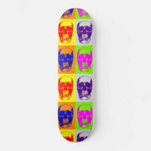 Skateboard Pop Art Skull Skull