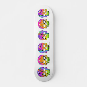 Skateboard - POP ART SKULLS