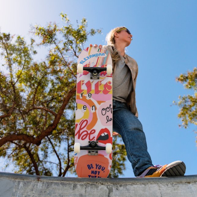 Skateboard Pop Art Street avec son nom (Extérieur 1)
