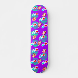 Skateboard Popcorn de film 3d polarisé rétro