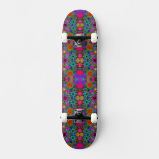 Skateboard Porte-clés de mug à motif tourbillonnant coloré mi