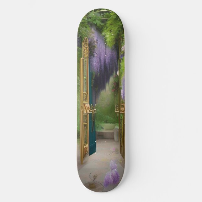 Skateboard Porte de jardin et Wisteria (Recto)