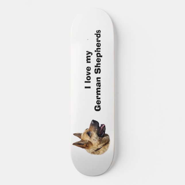 Skateboard Portrait de chien berger allemand alsacien (Recto)