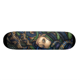 Skateboard Portrait de goth de mythologie de serpent de
