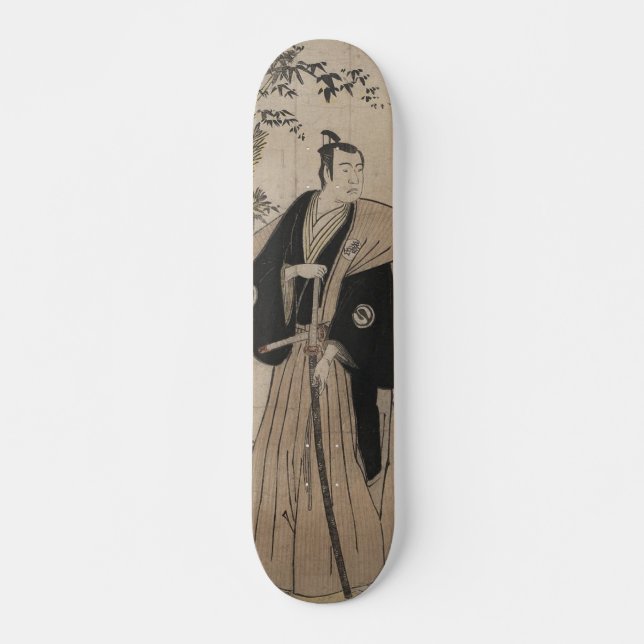 Skateboard Portrait intégral d'un guerrier samouraï C. 1780 (Devant)