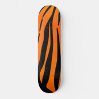 Poster de animal de bandes de tigres noirs orange 