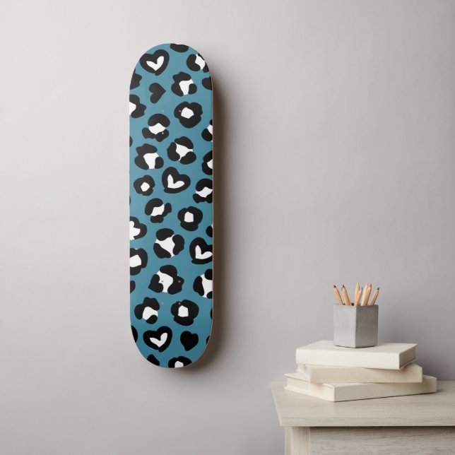 Skateboard Poster de animal, Léopard Bleu, Zones de Cheetah,  (Art mural)