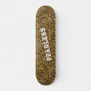 Skateboard POSTER DE ANIMAL sauvage de léopard noir sans peur