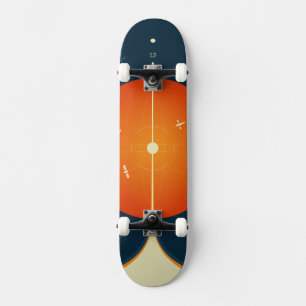 Skateboard Poster de l'horloge atomique Deep Space, version o