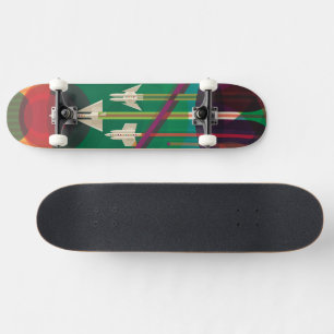 Skateboard Poster de Voyage Espace Rétro - Système Solaire Gr