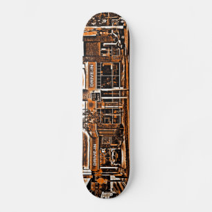 Skateboard Poulet frit au volant en orange
