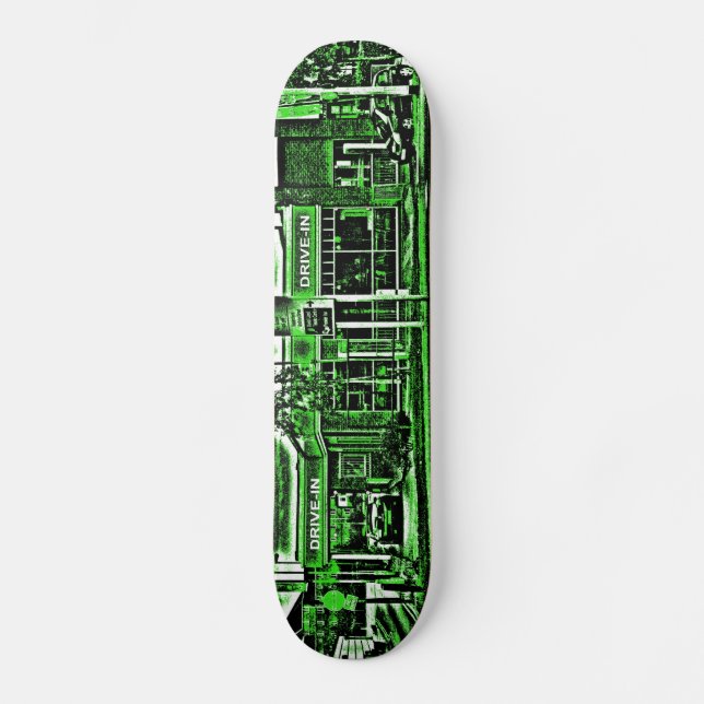 Skateboard Poulet frit au volant en vert (Recto)