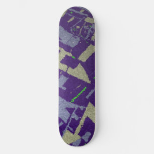 Skateboard Pourpre à section dorée