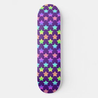 Skateboard Pourpre avec les étoiles Pastel Ombre