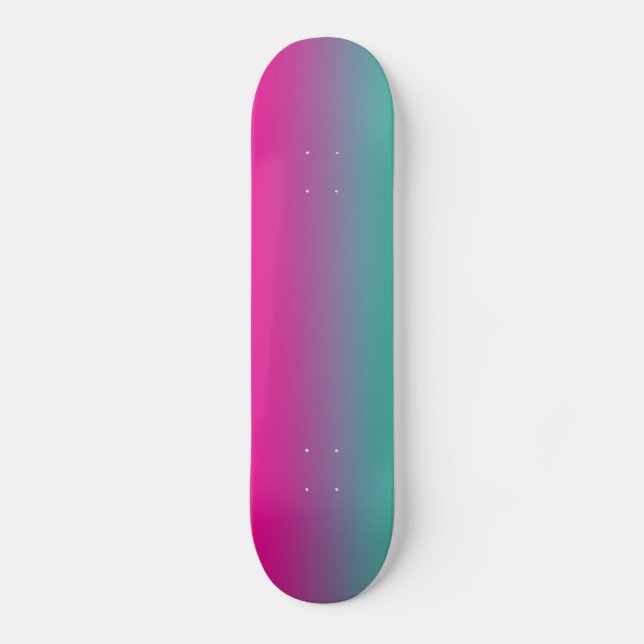 Skateboard Pourpre et turquoise magenta (Recto)