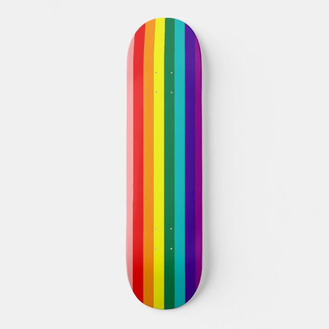Skateboard Premier drapeau de la Fierté arc-en-ciel (Recto)