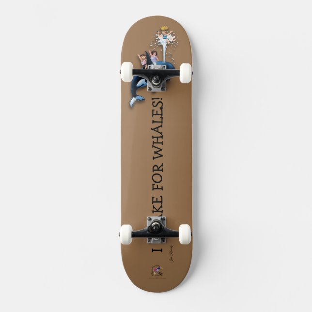 Skateboard Prince Patches "I Brake For Whales!" (Front)