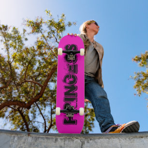 Skateboard Princesse de style Grunge rose chaud