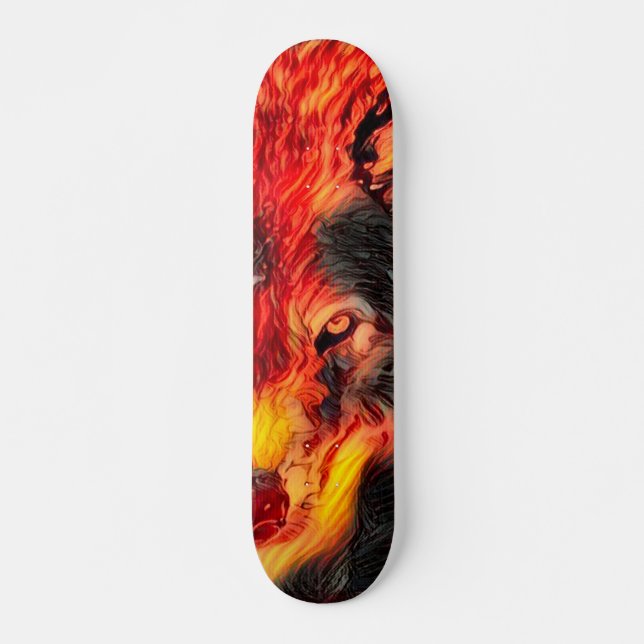 Skateboard Pro conseil du feu de loup d'artisan fait sur (Devant)