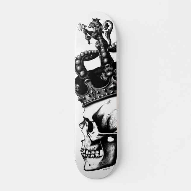 Skateboard Profil de roi de crâne (Devant)