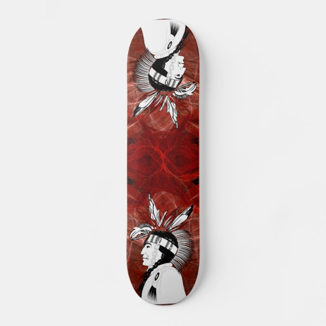 Skateboard Profil indien des Amérindiens (Recto)