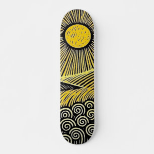 Skateboard Promenade à l'heure d'or
