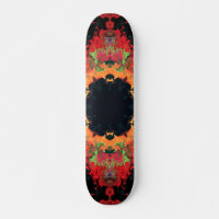 Psychédélique Mandala Fleur Rouge Orange et Vert