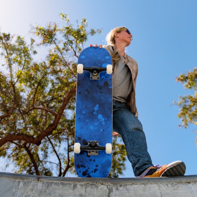 Skateboard Pulvérisateur de peinture effet Patinage bleu (Extérieur 1)
