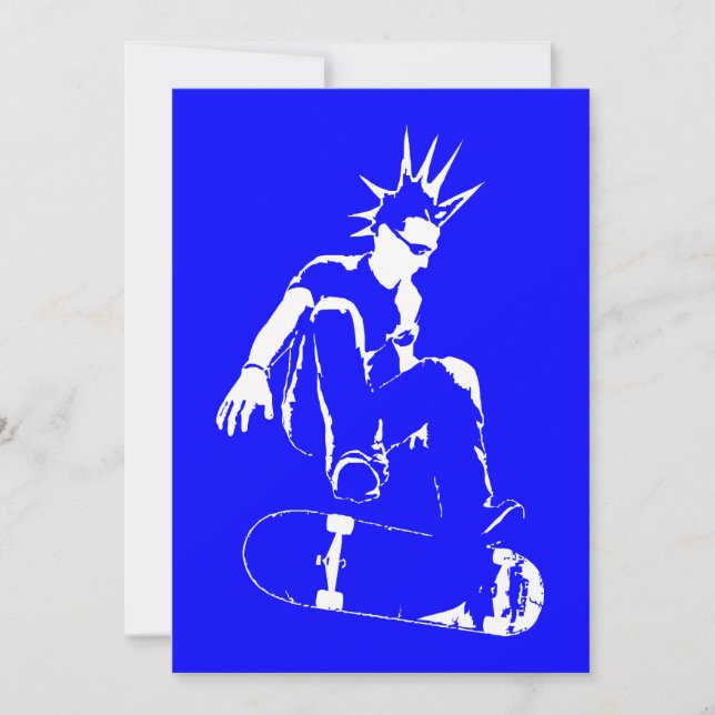 skateboard punk invitation (Front)