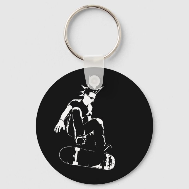 skateboard punk keychain (Front)