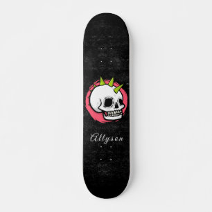 Skateboard Punk Rock Crâne tendance gothique Enfants Nom Fun 
