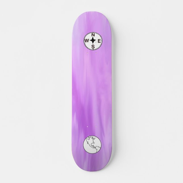 Skateboard Purple Compass & Map (Front)