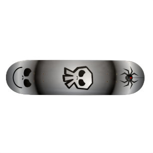 Skateboard Quel cauchemar ! Crâne et araignées noirs de Got