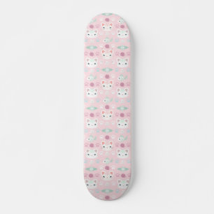 Skateboard Qu'est-ce qui est cool, Kitty Cat en rose et menth